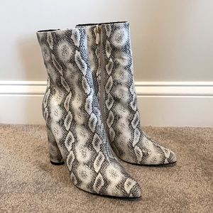 Vegan Snakeskin Booties